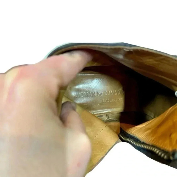 Woman by Common Projects Suede Zipper Ankle Boots in Charcoal Sz:39 - Picture 8 of 10